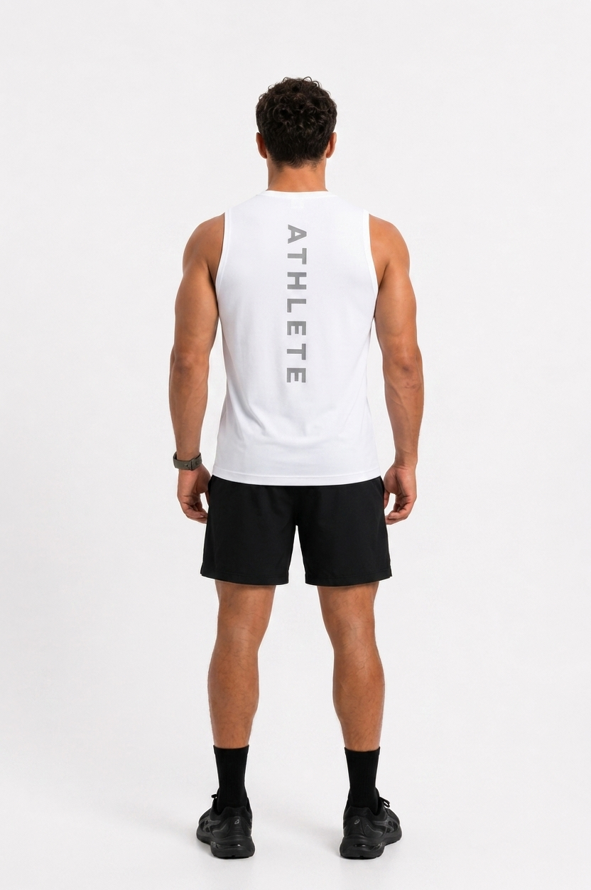 Athelete White-Grey Tank