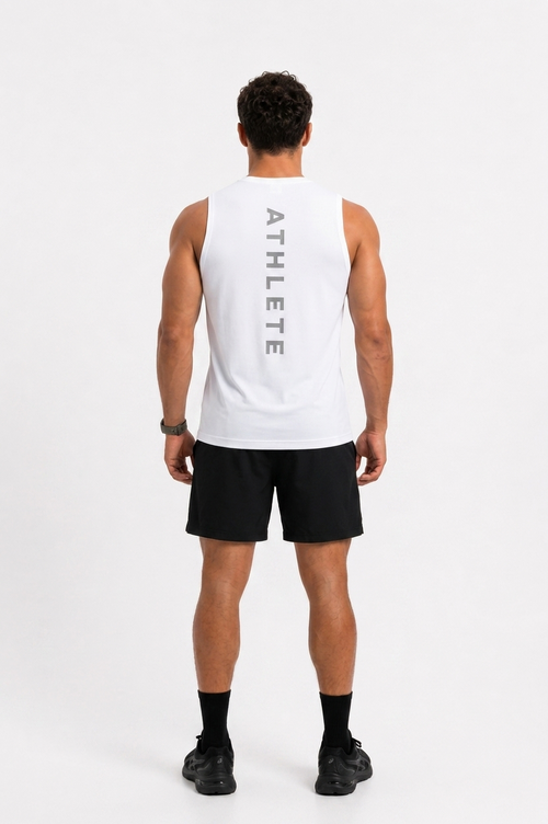 Athelete White-Grey Tank