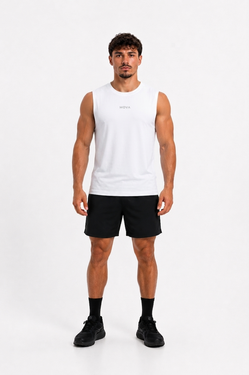 Athelete White-Grey Tank