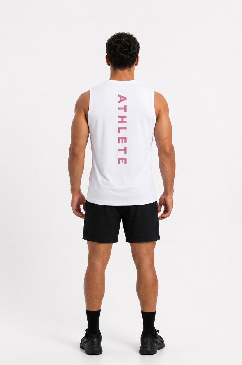 Athelete White-Pink Tank