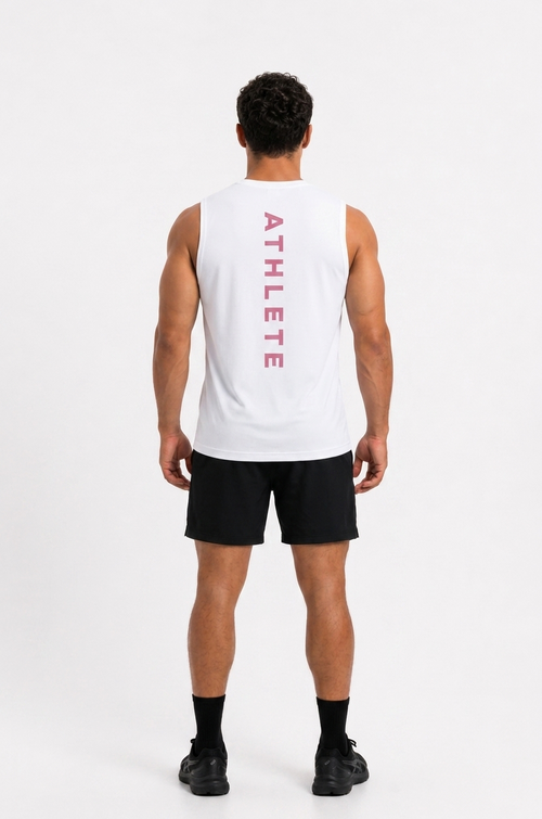 Athelete White-Pink Tank