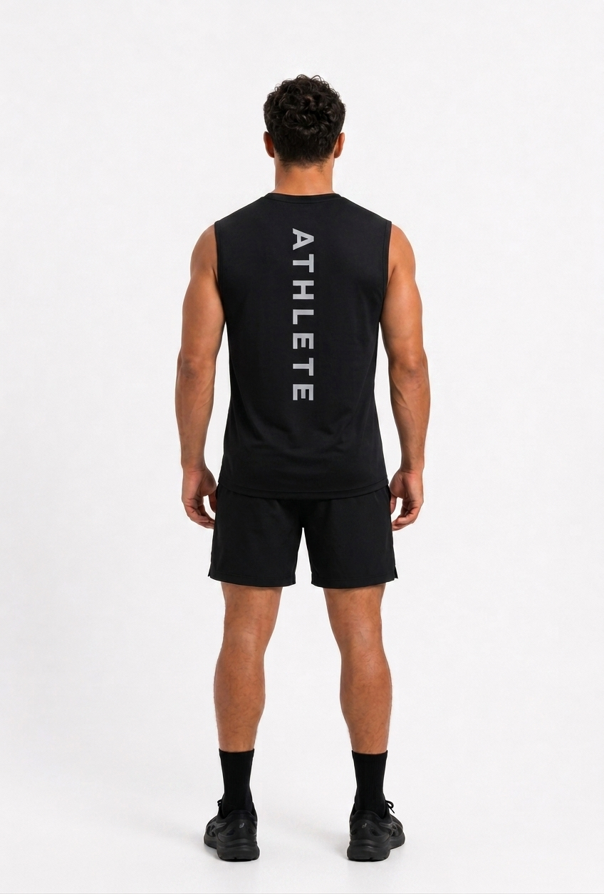 Athelete Black-White Tank