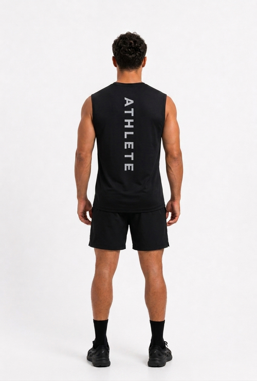 Athelete Black-White Tank
